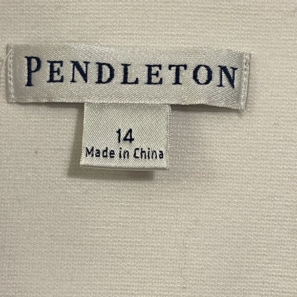 Pendleton Jacket Women's 14 White Pockets Mid Length Sleeves - Picture 5 of 12